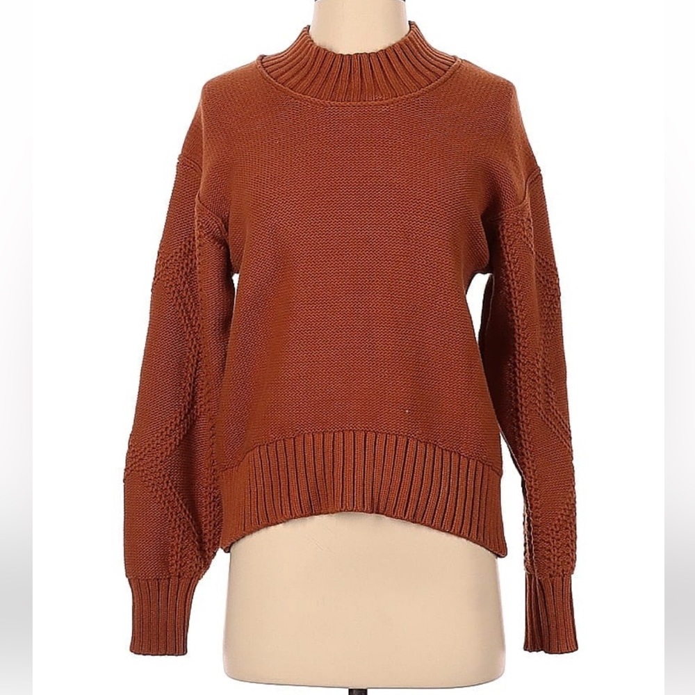 EVERLANE rust chunky cotton texture sweater